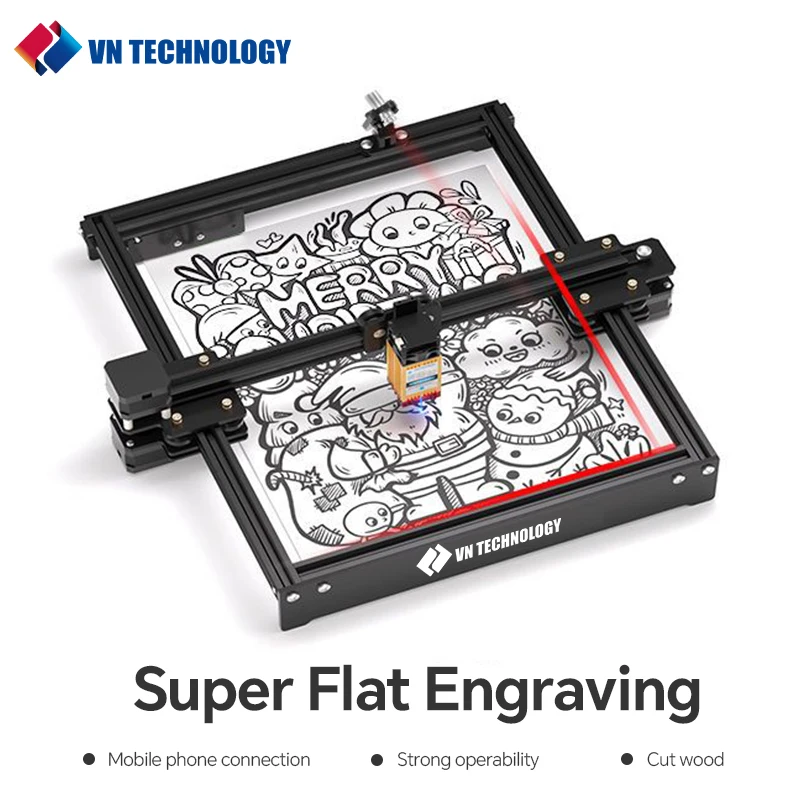 

VNTECH Laser Master Laser Engraver Machine Woodwork Tool Air Assist Laser CNC Router 7200mm/min Laser Engraving Area 230×280mm