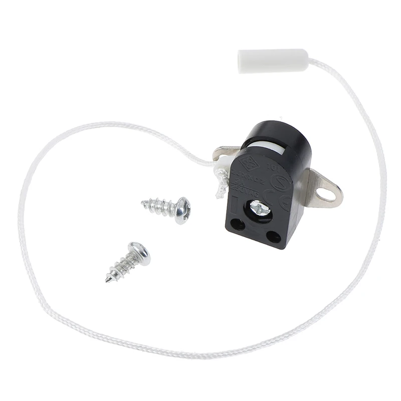 

1pc 2A 250V Pull Cord Switch For Ceiling Lamp Wall Lamp Bedside Lamp High Quality Open Single Pull Control Rope Switch