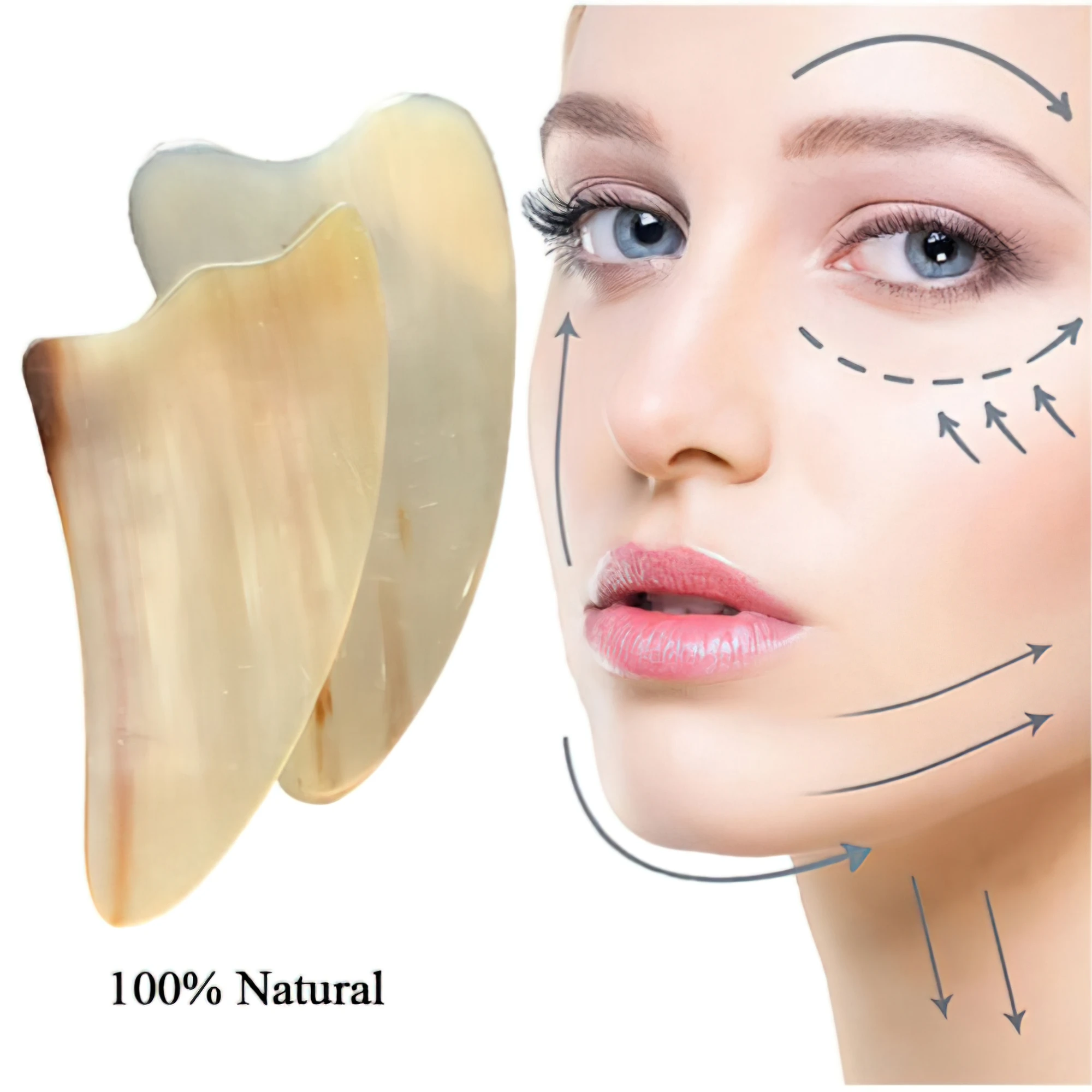 

Натуральный бычий Рог гуаша доска гуашь против царапин лицо
