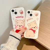 disney cartoon winnie the pooh phone cases for iphone 13 12 11 pro max x xr xs max 8 7 plus se2020 soft silicone tpu cover