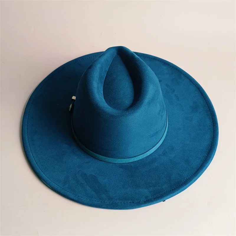 Фото Фетровая шляпа-федора CAP 39 Colors Suede с широкими полями 9,5 см, унисекс, осенне-зимняя, классическая замшевая шляпа-сомбреро №4