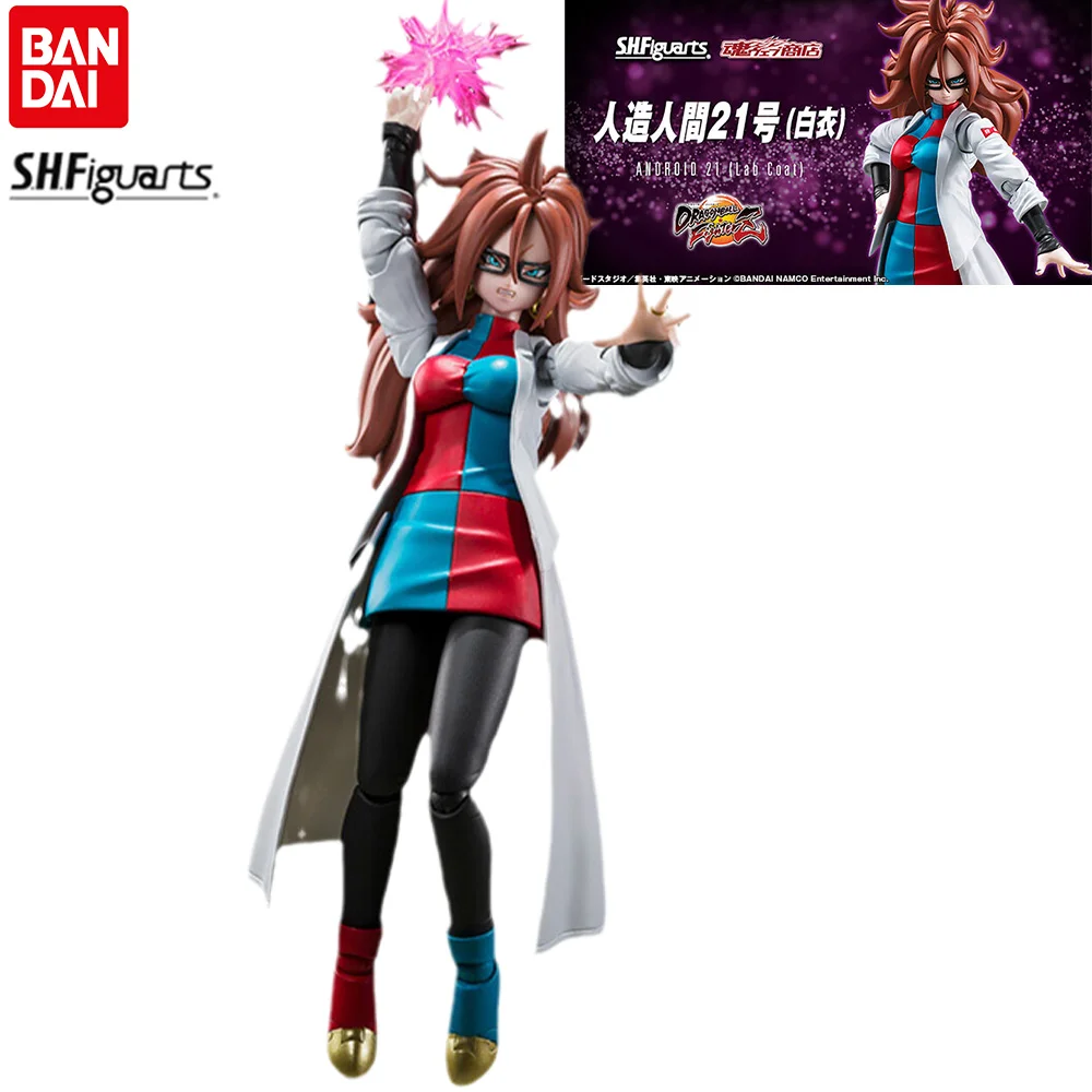 

В наличии Bandai S.H. Фигуртс Драконий жемчуг Android № 21 белое пальто Женская фигурка доктора SHF аниме экшн-модель подарок для мальчиков