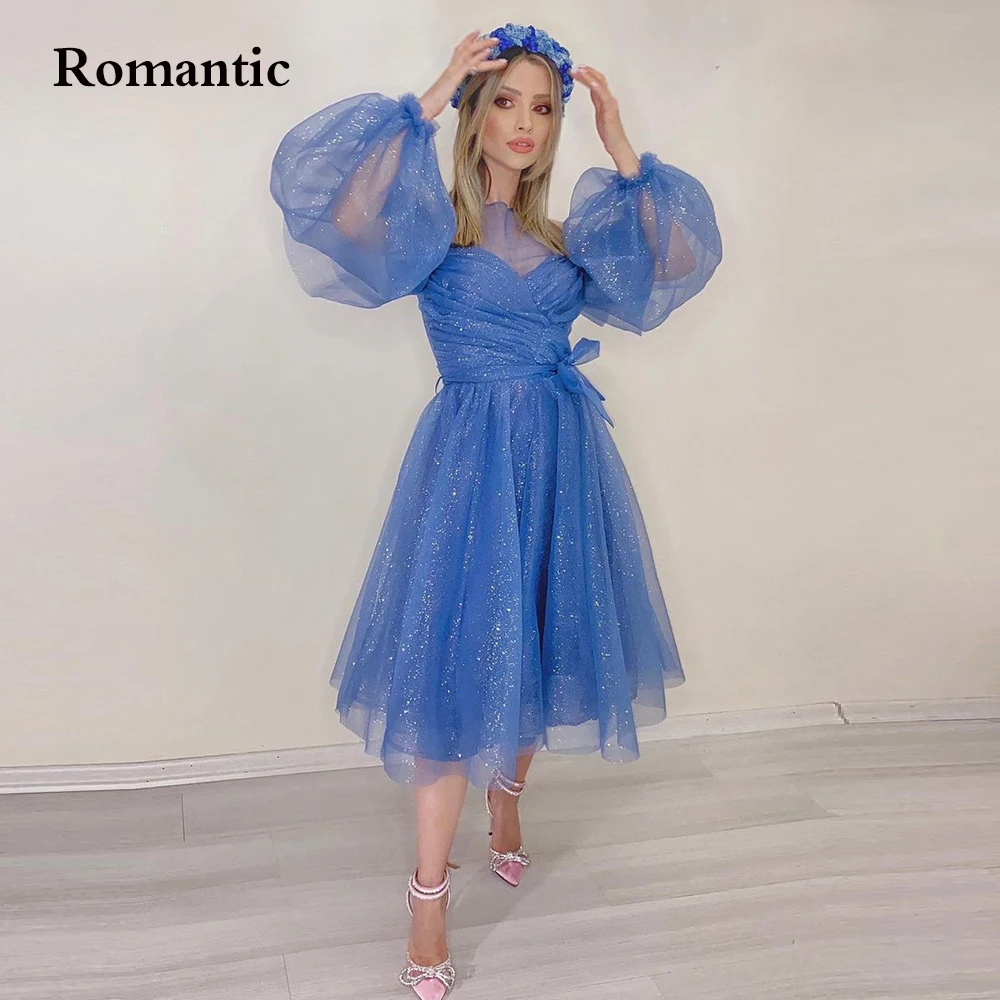 

Женское Тюлевое платье-трапеция с длинным рукавом, бантом и поясом