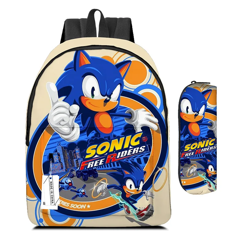 

Набор из 2 предметов, рюкзак Sonic2, школьный рюкзак, сумка через плечо, сумка-мессенджер, сумка для карандашей, большая емкость
