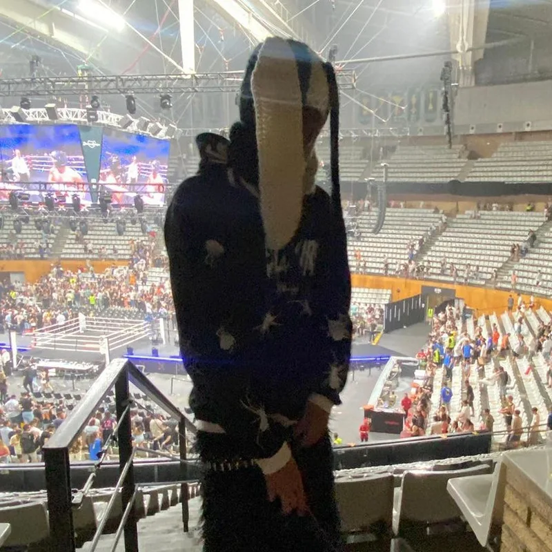 Толстовка с капюшоном и принтом пауков для мужчин женщин свободный брендовый