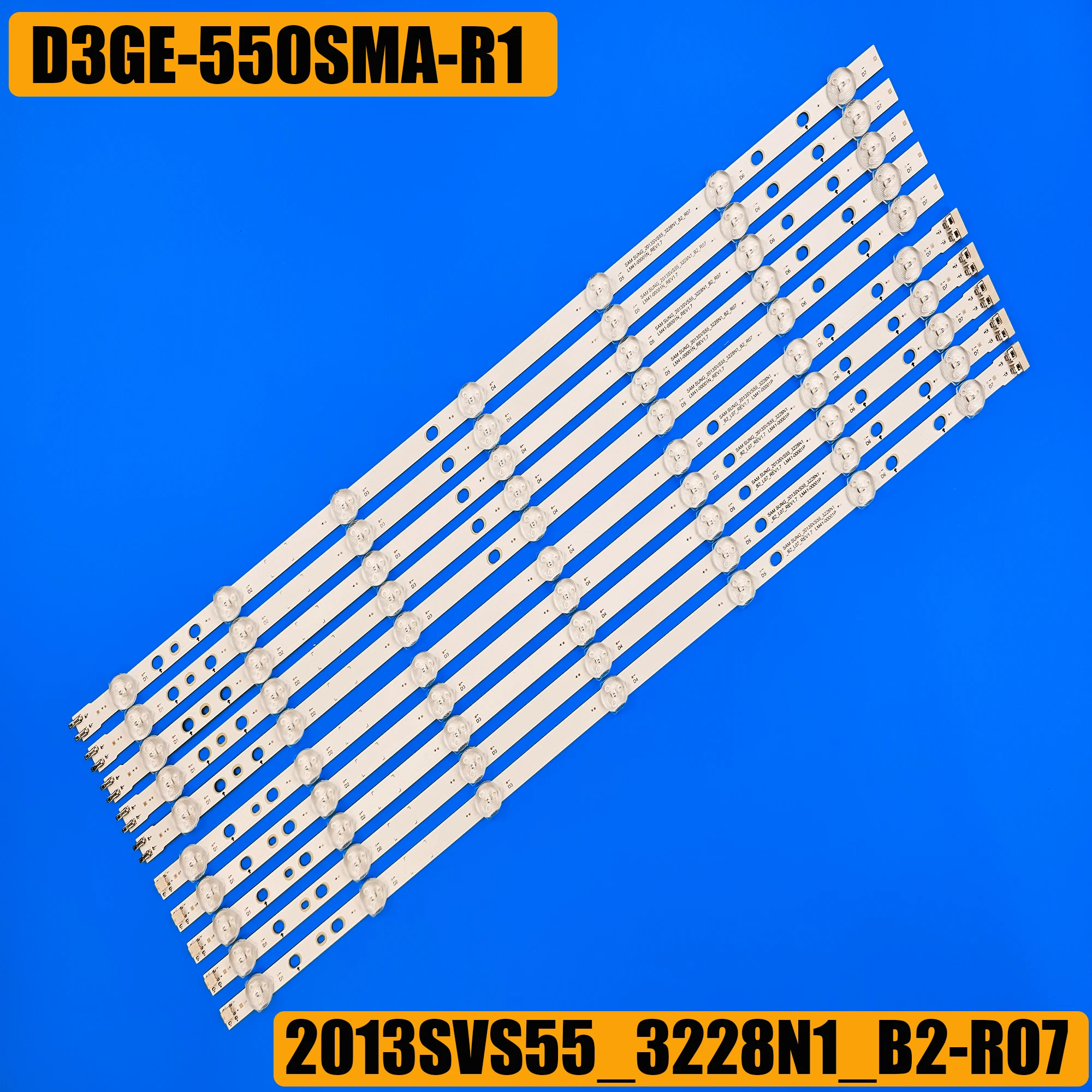 8 комплектов светодиодной ленты подсветки для 2013SVS55 D3GE-550SMA-R1 D3GE-550SMB-R0 UN55H6203 BN96-28772A UN55J6201 LH55MDCPLGC UN55H6203