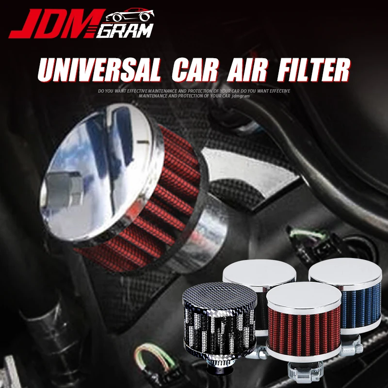 

Carbon Fiber Car Air Filter Turbo Universal High Flow Cold Air Vent Intake Crankcase Mini Breather Valve Cover Auto Accessories