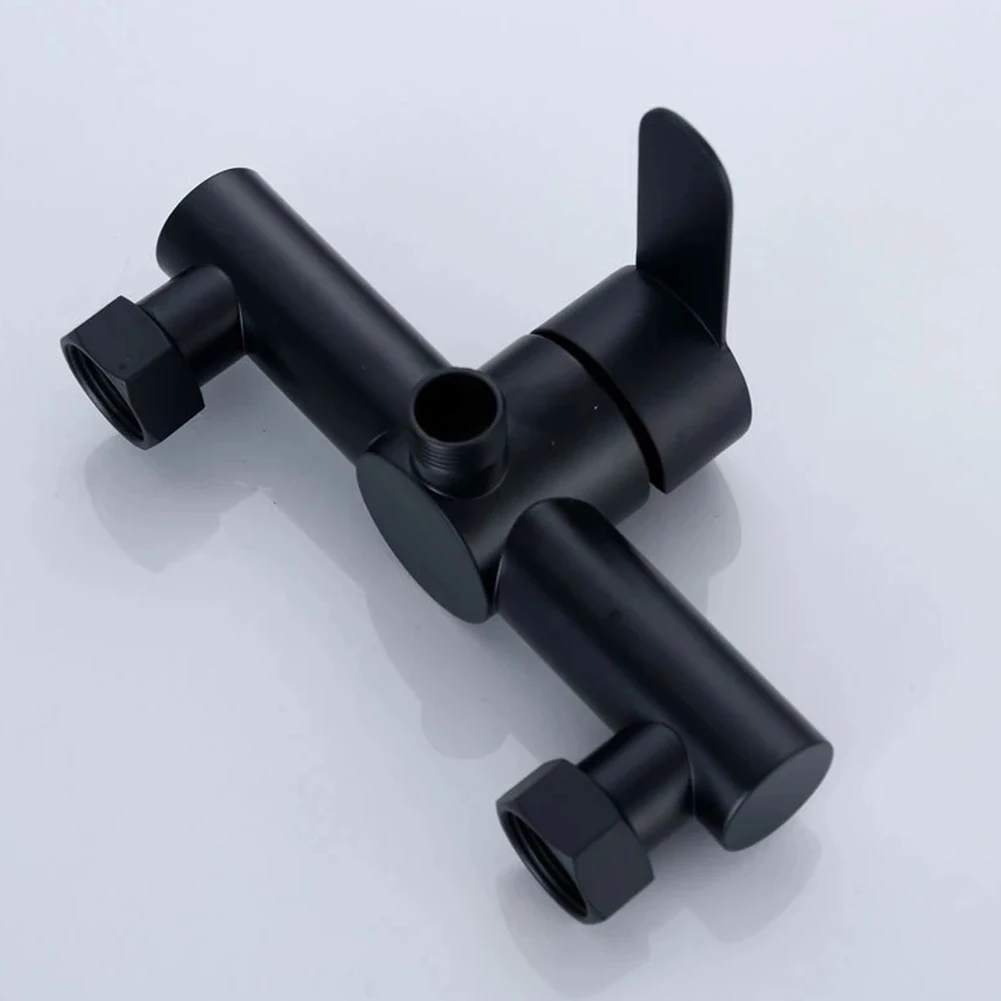

Practical Shower Faucet Mixer Valve 304 Stainless Steel Black G1/2in Lifting Type Wall-Mounted For Most Shower