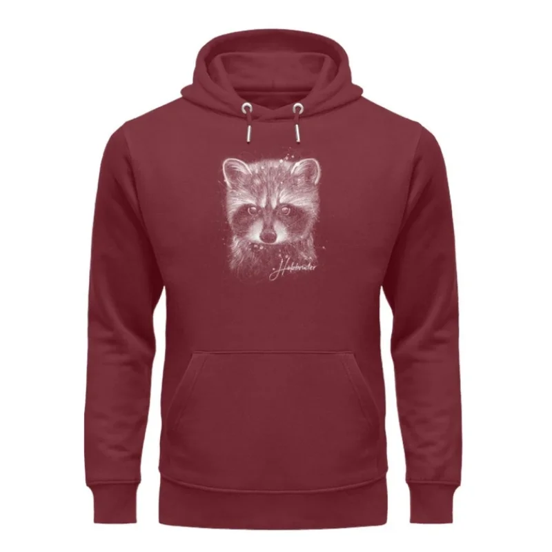 

Small Raccoon Line Art Hoodie Nature Animal Tops Cartoon Cute Men and Women Unisex Loose Sweatshirt