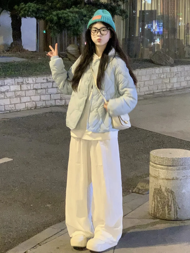 Осень-зима 2024 новая легкая стеганая куртка на хлопковой подкладке женская