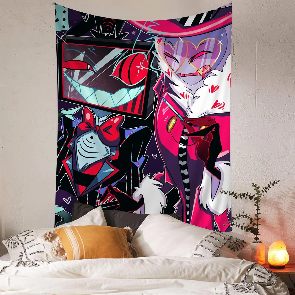 ТВ-шоу H-Hazbin отели мультяшный гобелен искусство научная фантастика комната