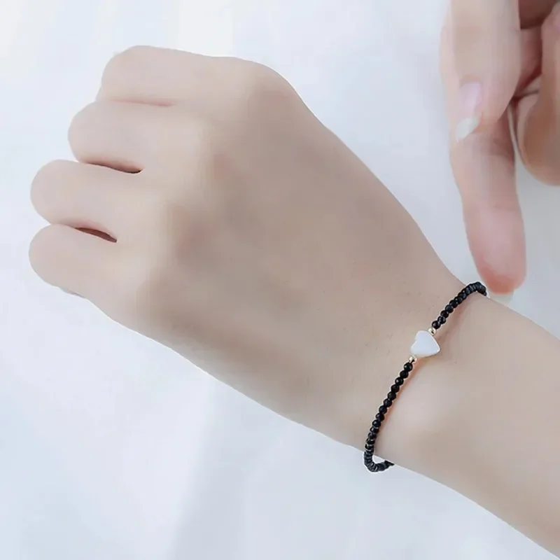 Милая натуральная раковина кошка голова Сердце Звезда цилиндрический браслет из