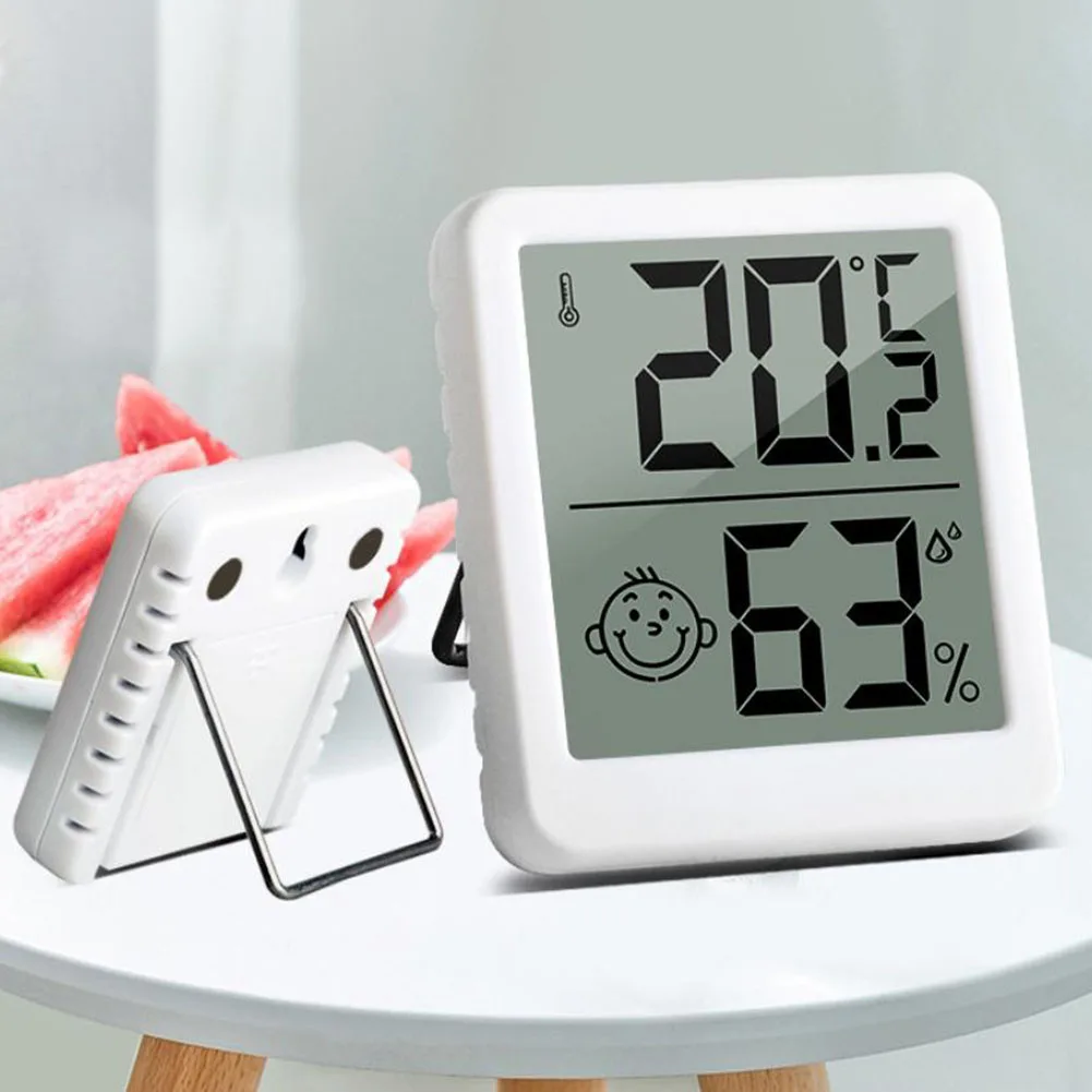

Portable High Precision LCD Digital Thermometer With Metal Stand Hygrometer Hygrometer Sensor Humidity Thermometer