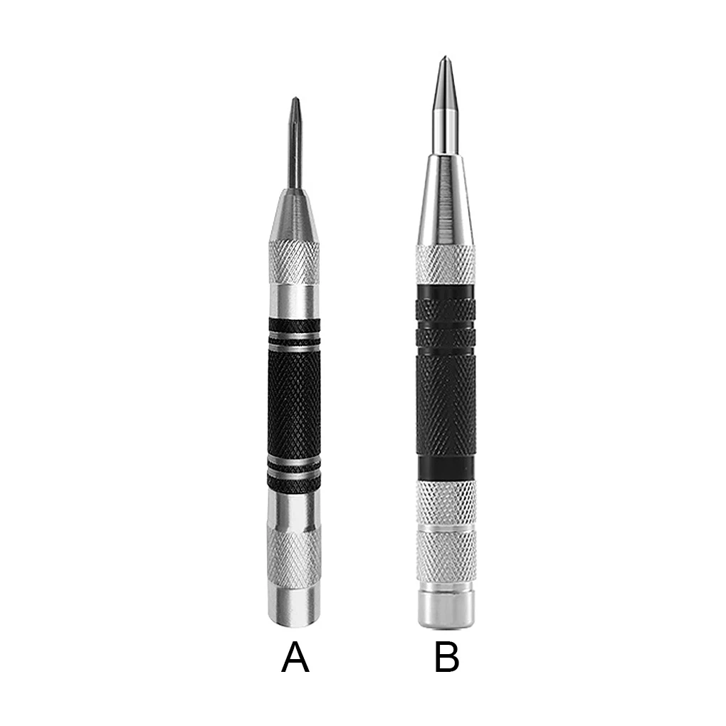 

Center Punch Pin Steel Spring Window Breaker Non-slip Portable Woodworking Puncher S Center Punch 2pcs Punch Heads