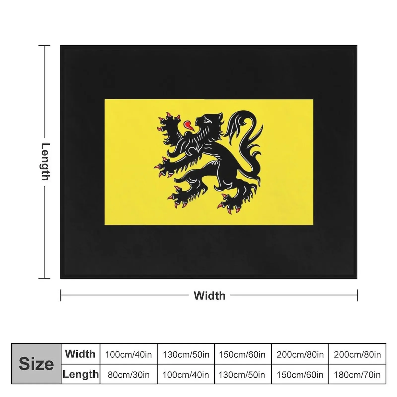 Флаг фландии-флаг флага льва покрывало фланелевая ткань одеяла для Хэллоуина