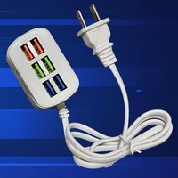 usb power strip multifunctional quick charging plug play 6 ports usb mini extension socket hub splitter for office