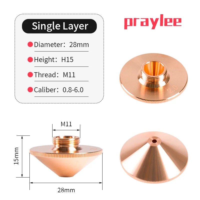 

Лазерные сопла D28 D32 H15 M11 M14 для Raytools Precitec WSX