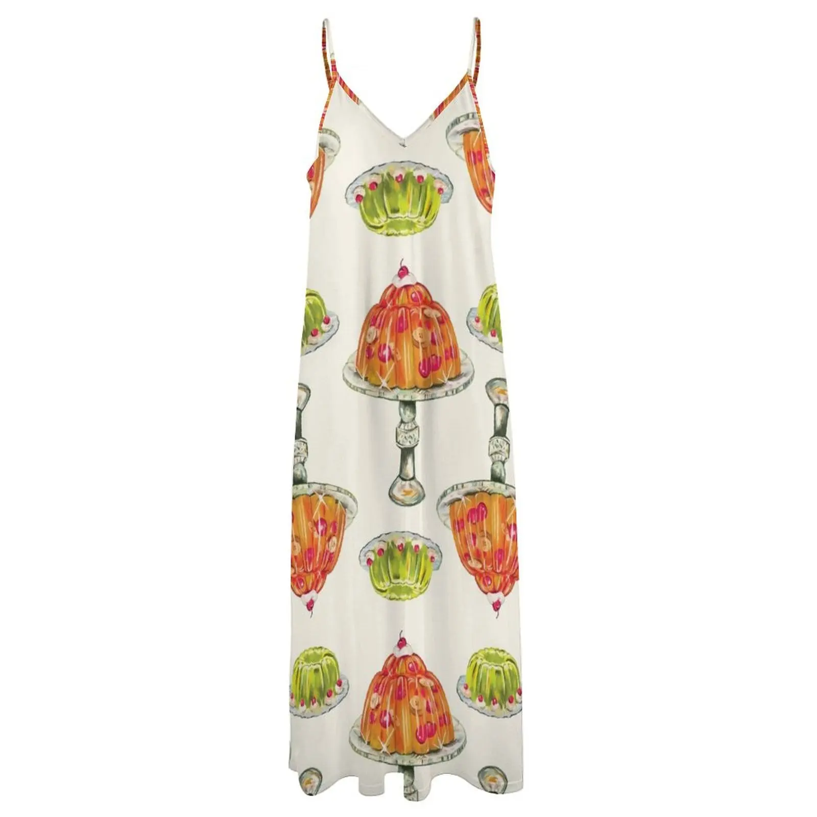 Винтажный узор вишневой и лаймовой железы. Милое ностальгическое кухонное