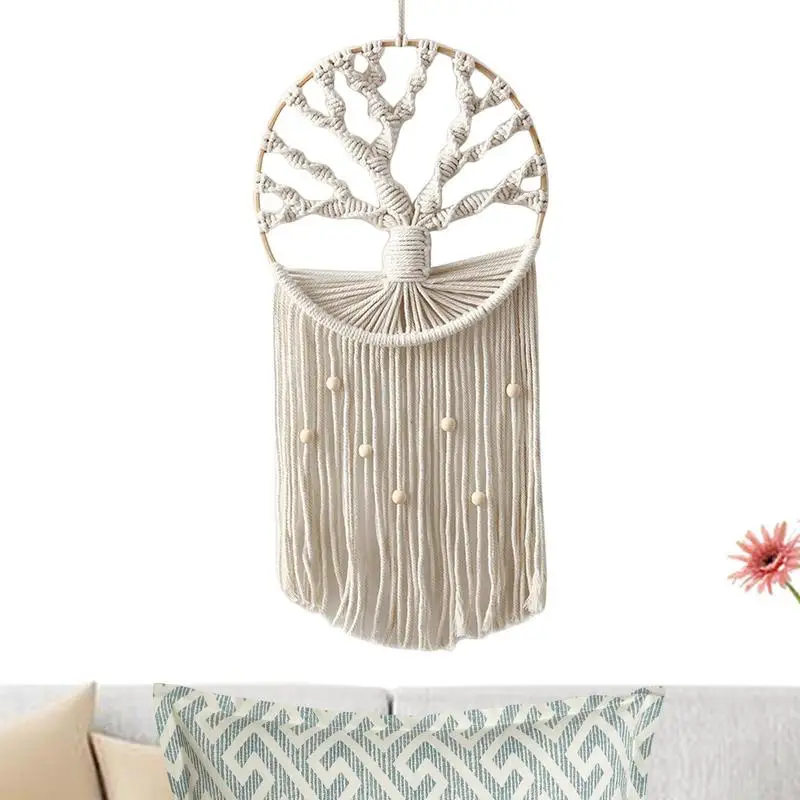 

Woven Tapestry Bohemian Natural Cotton Rope From The Tree Of Life Wall Hanging Tapestry Wall Decor Woven Home Decoration