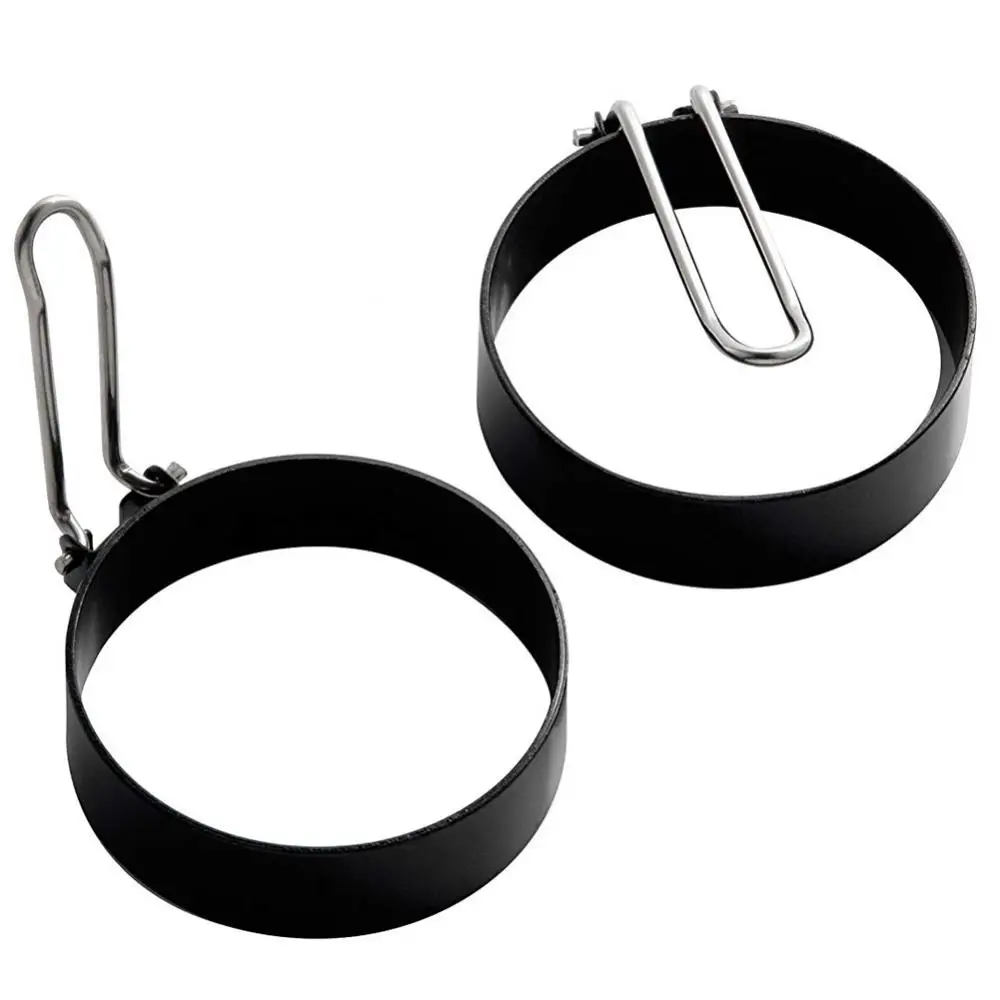 

3Pcs Metal Egg Frying Rings Circle Pancake Shaper Round Fried Poach Mould Handle Non Stick Egg Tools Kitchen Cooking Accessories