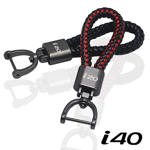 for Hyundai i10 i20 i30 i40 car Leather key chain car accessories
