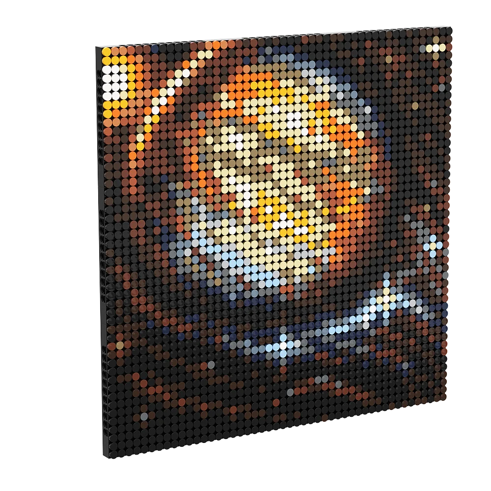 

Строительные блоки gobrick MOC, кубики из холста с изображением космоса, ночного неба, рассвета, заката, коллекция «сделай сам», подарок для ребенка