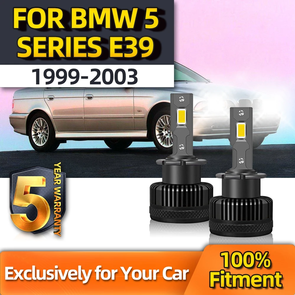 

TEENRAM 2pcs D2S LED Turbo Light Automobile Lamp HID Auto Bulb 30000LM 6000K For BMW 5 Series E39 1999 2000 2001 2002 2003
