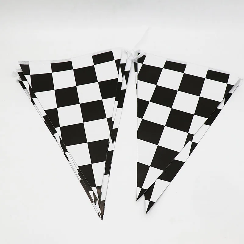 Black White Racing Car Party Deco  Servies Chess Disposable tableware Set party wedding   Baby Shower Deco for Kids Black White