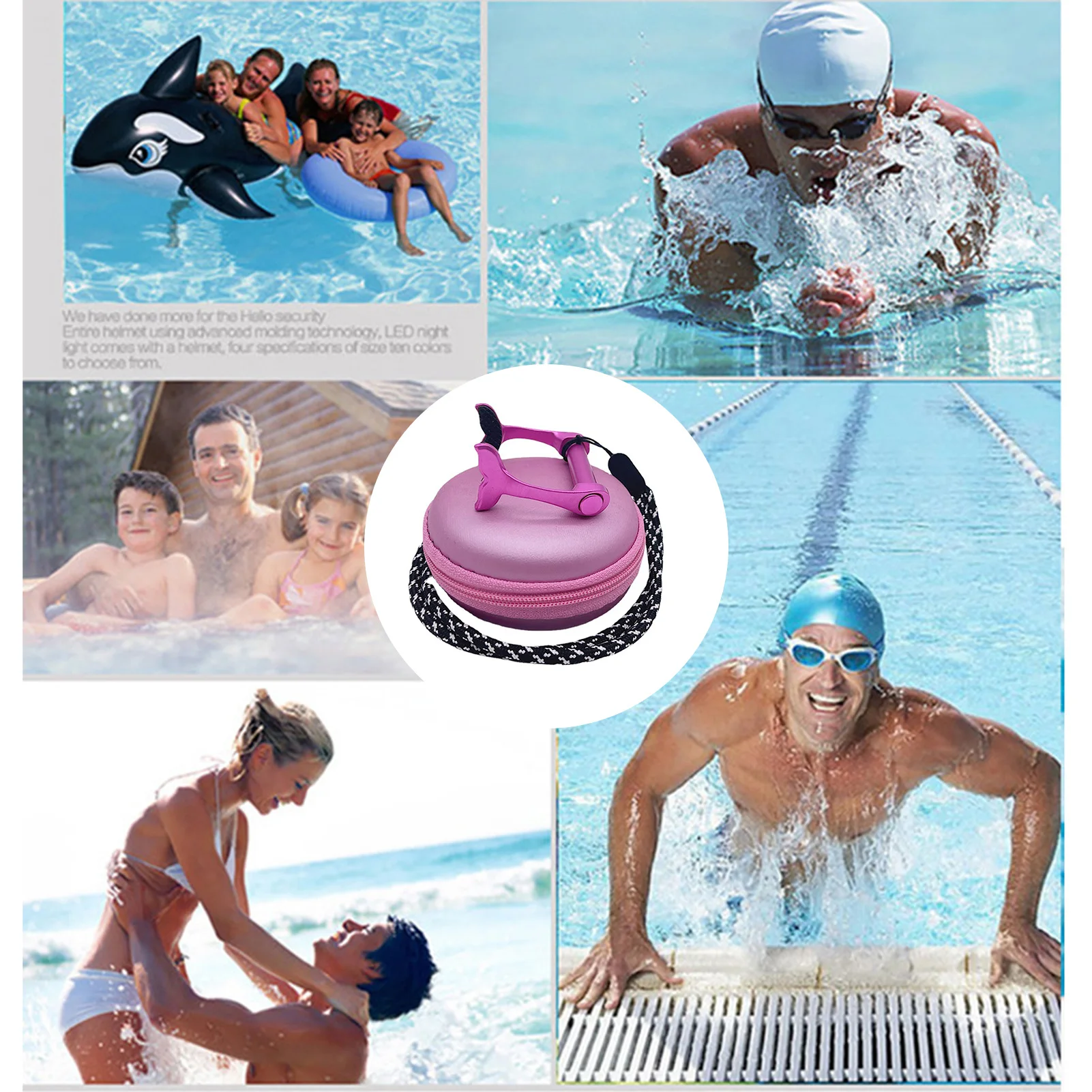 

Nose Clip Silica Gel Waterproof Silicone Swimming Nose Clip Swimming Nose Plug Swimming Accessories With Elastic String And Box