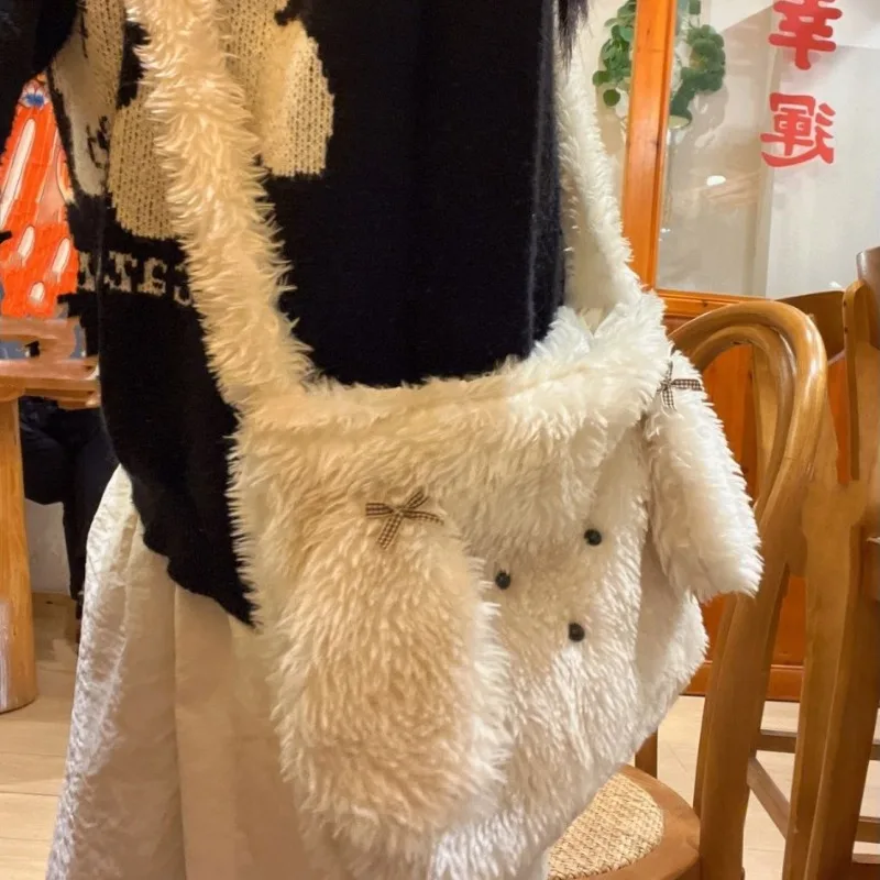 Сумка через плечо из искусственного меха женская зимняя Сумочка пушистая