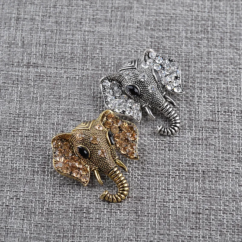 

Fashion Enamel Pin Elephant Crystal Brooch Animal Badges Pins For Clothes Vintage Jewelry Unisex Gift Free Shipping Items