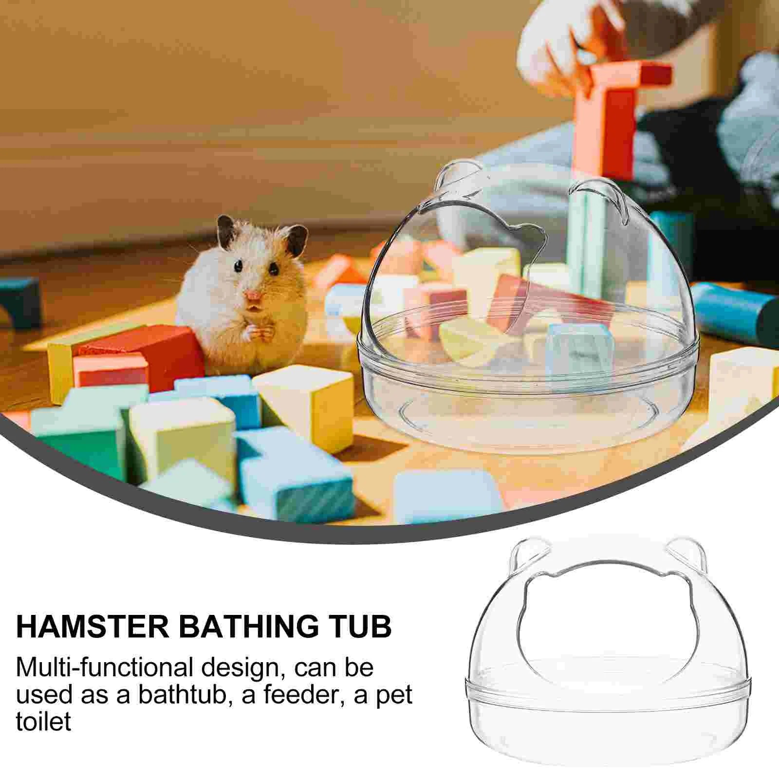 

Sand Hamster Box Bath Bathroom Shower Bathtub Small Animal Digging Containertransparent Hideout Room Hamsters