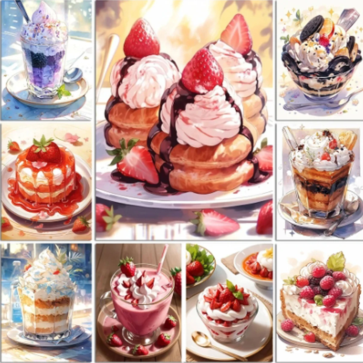 DIY алмазная роспись мороженого торт полная Алмазная мозаика вышивка крестиком