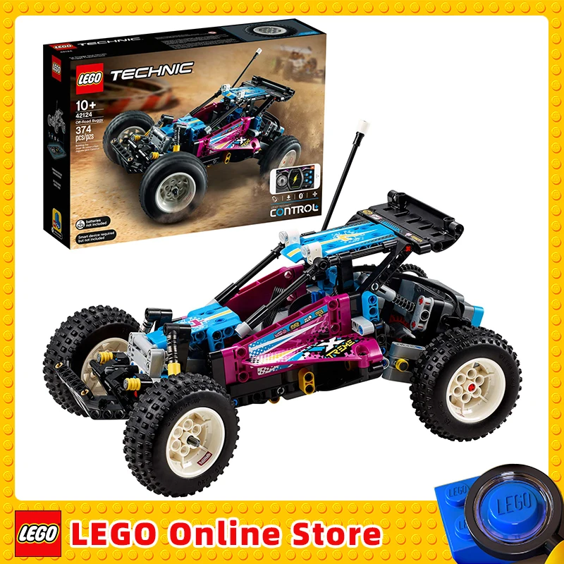 

LEGO & Technic Off-Road Buggy 42124 Model Building Kit; App-Controlled Retro RC Buggy Toy for Kids (374 Pieces)