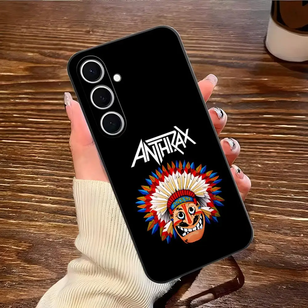 Фото Чехол для телефона с изображением группы Heavy Metal A-Anthrax для Samsung S26 S25 S24 S23 S22 Ultra Plus Fe A57 A37 A17 A27 5G, силиконовый чехол. №5