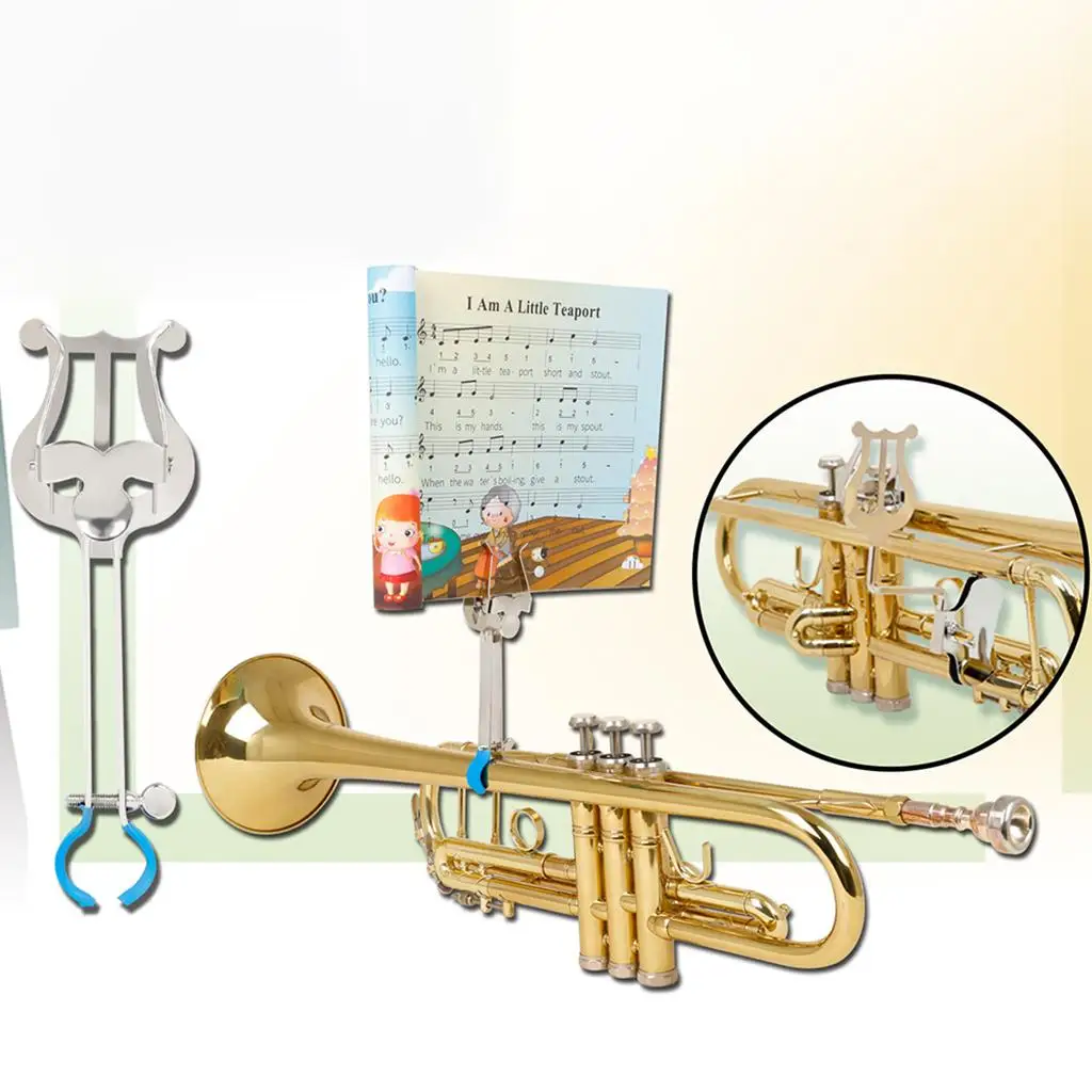 

Iron Sheet Music Clamp-on Holder for Trumpet/Cornet/French Horn Trombone