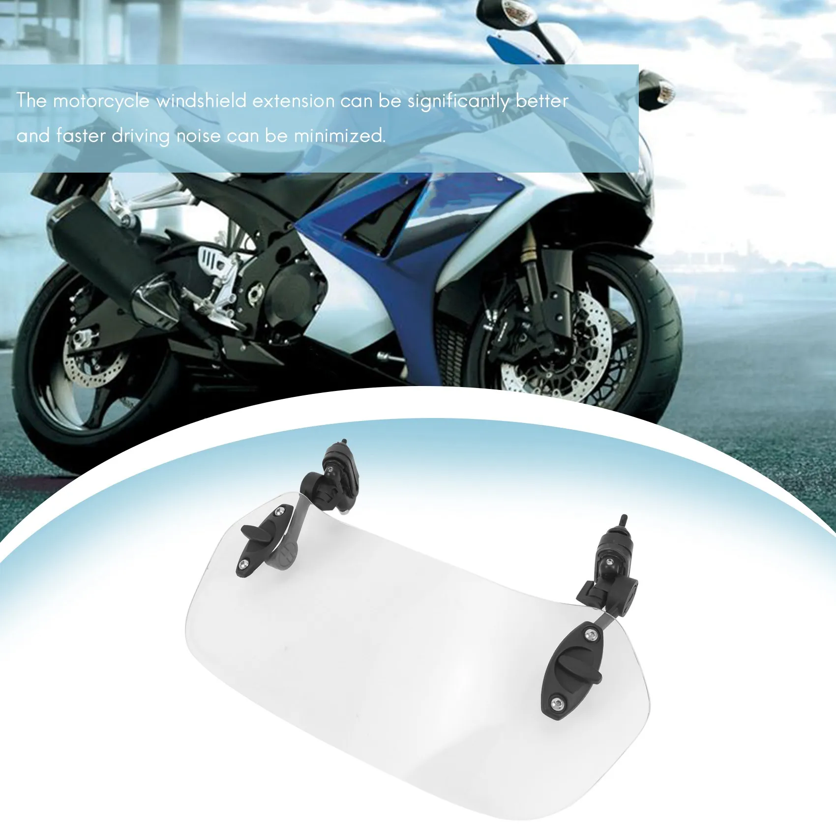 Удлинитель лобового стекла мотоцикла-Универсальный Регулируемый удлинитель с