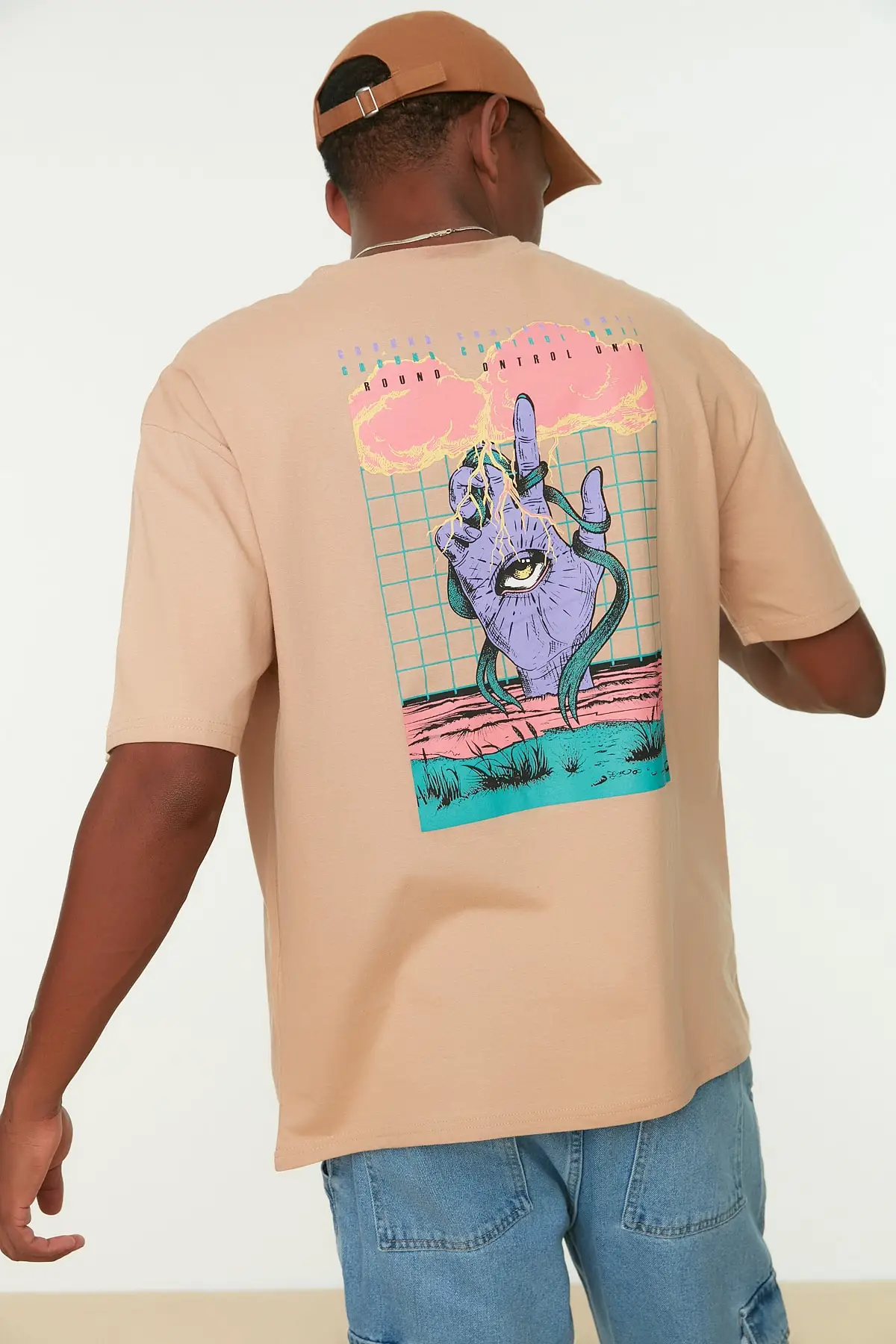 

Мужская футболка с коротким рукавом и принтом, 100 хлопок