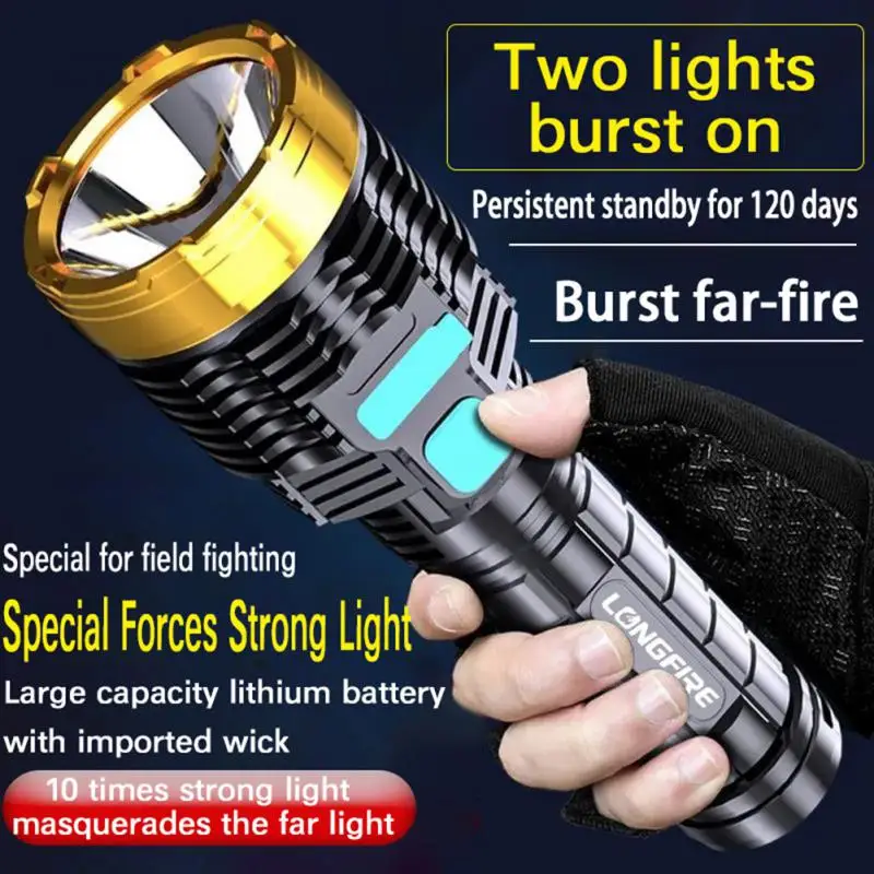 

Handheld Led Direct-charge Household Portable Outdoor Lighting At Night Torch Endurance Strong Light Rechargeable Durable