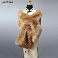 janevini hot selling wedding capes for women faux fur bridal shawls wraps fashion formal party boleros stoles bol%c3%a9ro mariage
