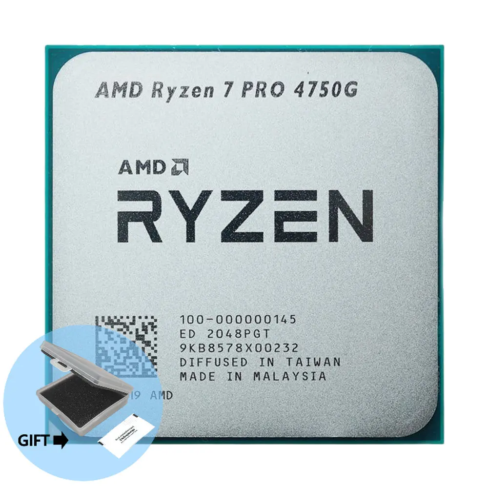 

AMD Ryzen 7 PRO 4750G R7 PRO 4750G 3.6 GHz Eight-Core Sixteen-Thread 65W CPU Processor L3=8M 100-000000145 Socket AM4