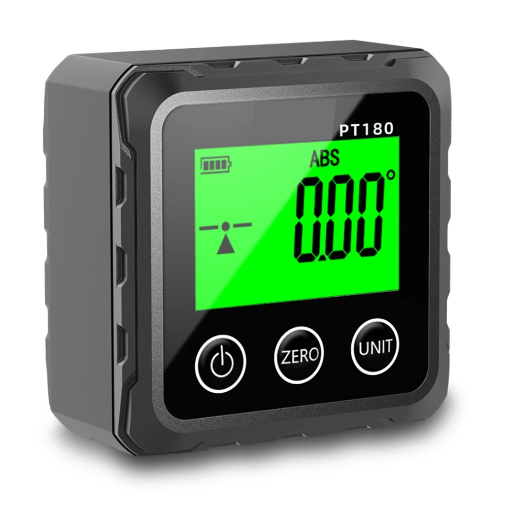

PT180 Angle Protractor Universal Bevel 360 Degree Mini Electronic Digital Protractor Inclinometer Tester Measuring Tools