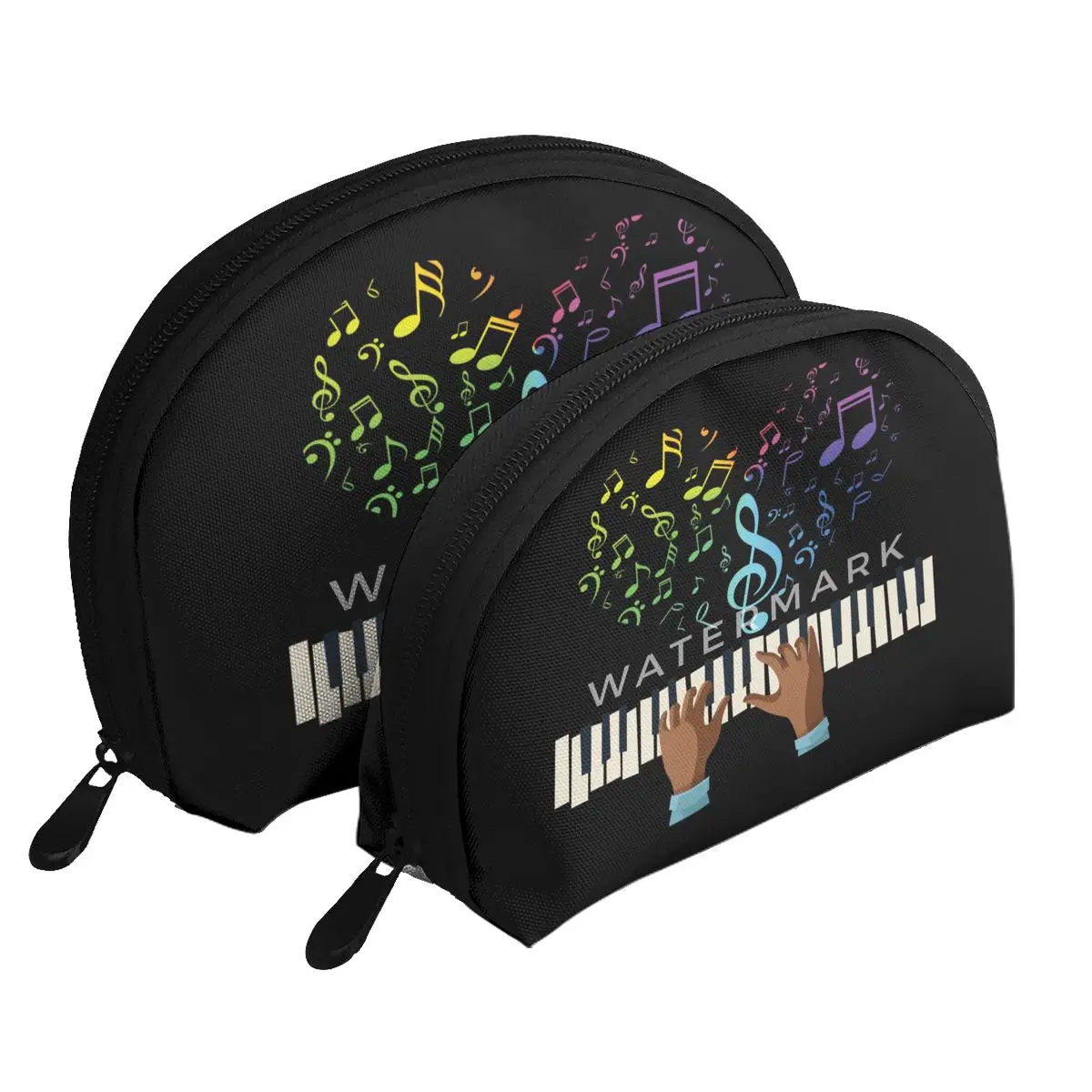 

Piano Heart Music Notes Treble Portable Bags Clutch Pouch A Set of TwoIdeal For Travel Personalised Pattern