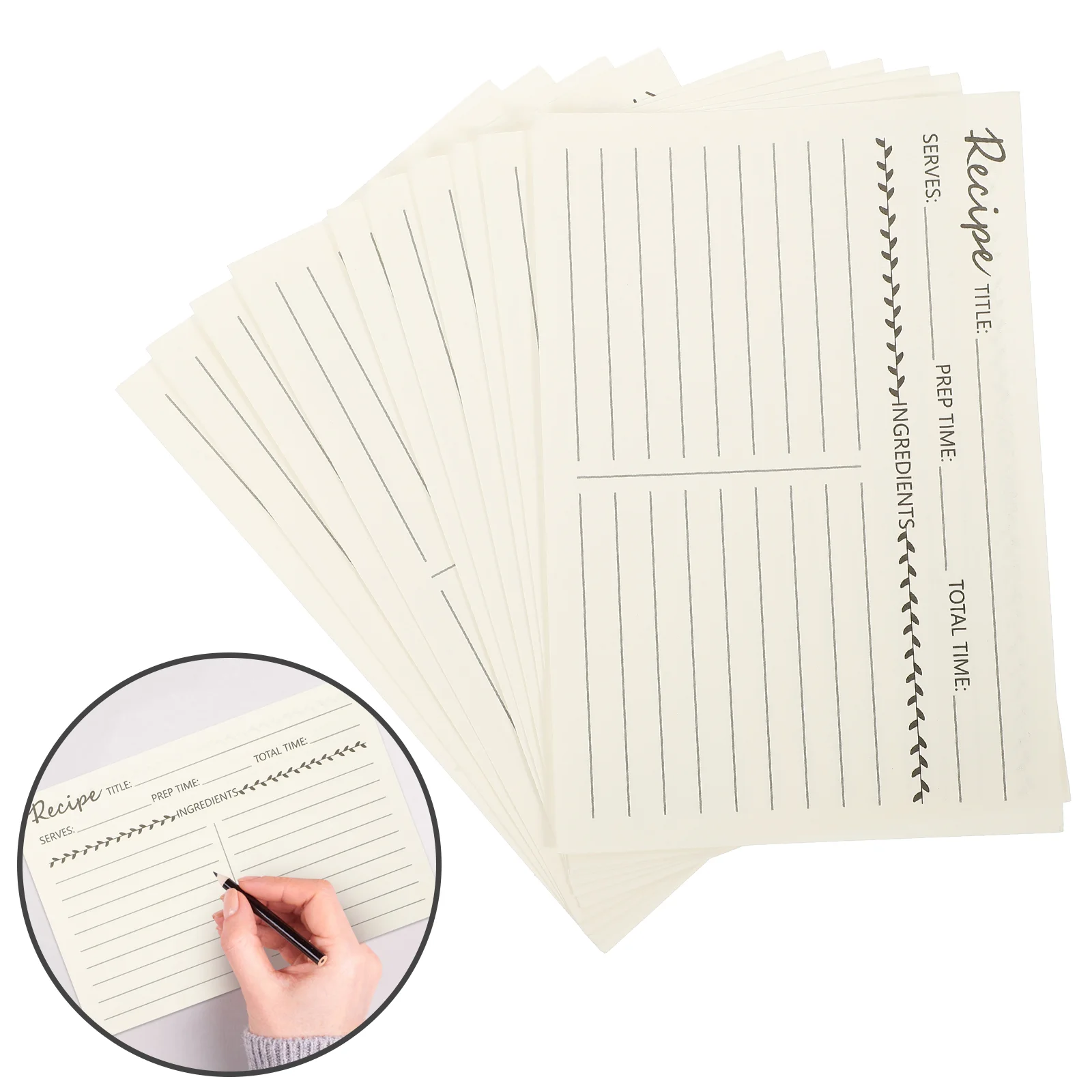 

Recipe Cardspaper Note Dietarydiet Bridal Blank Cooking Decorative Wedding Shower Diy Chef Notecards Kitchen Party Cardstock