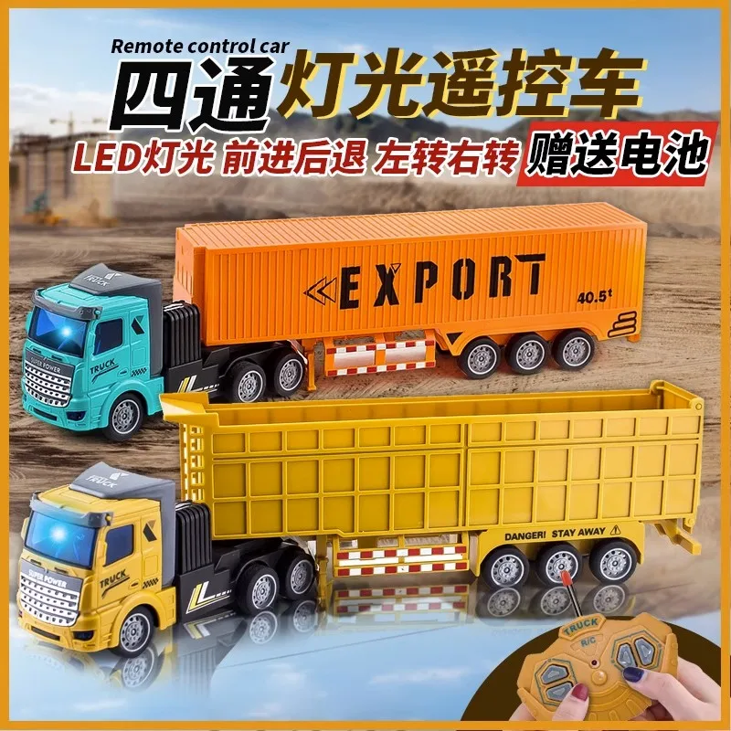 1/48 Rc Truck Heavy-Duty Toy Wireless Remote Control Semi-Trailer Construction Transport Electric Truck Big Rc Trailer Dump Boys