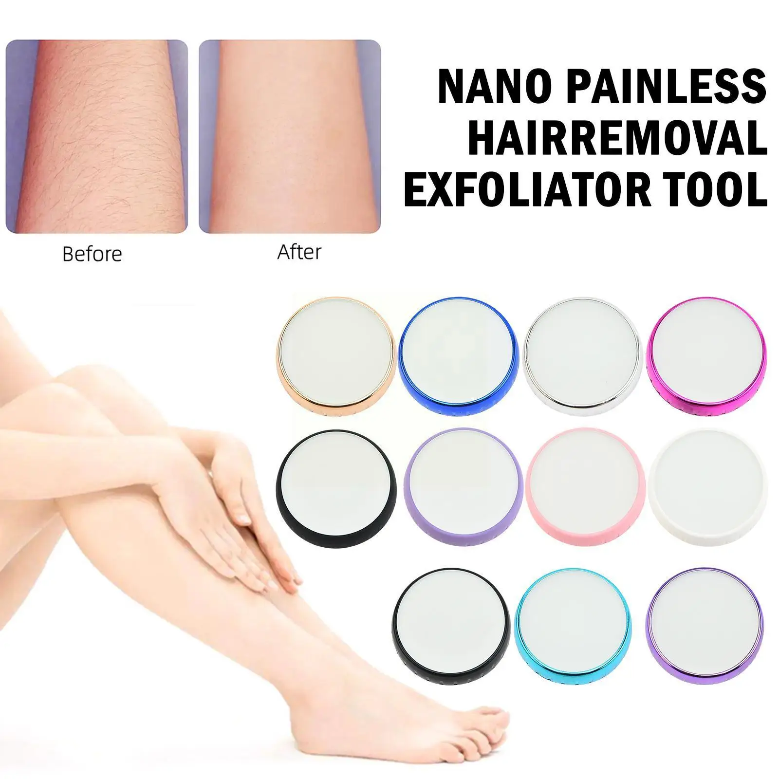 

Прозрачный ластик для удаления волос, Волшебная кристальная депиляция, нанобезопасный инструмент для удаления волос, эпилятор для безболе...