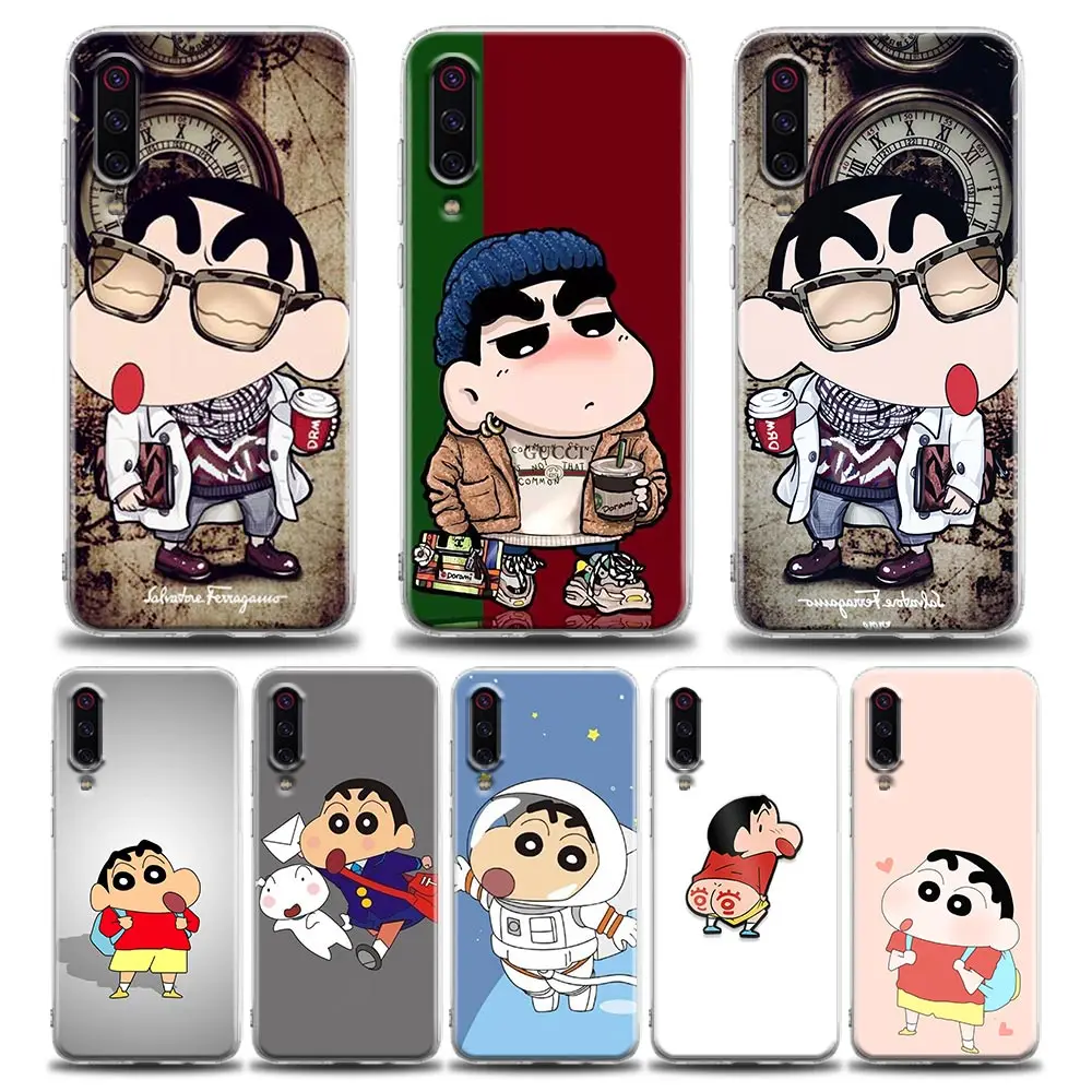 

Clear Phone Case for Xiaomi Mi 11 10 Lite 10T Note 10 Mi 9 SE 11T Pro Poco X2 M3 F3 X3 M4 TPU Crayon Shin-chan BANDAI