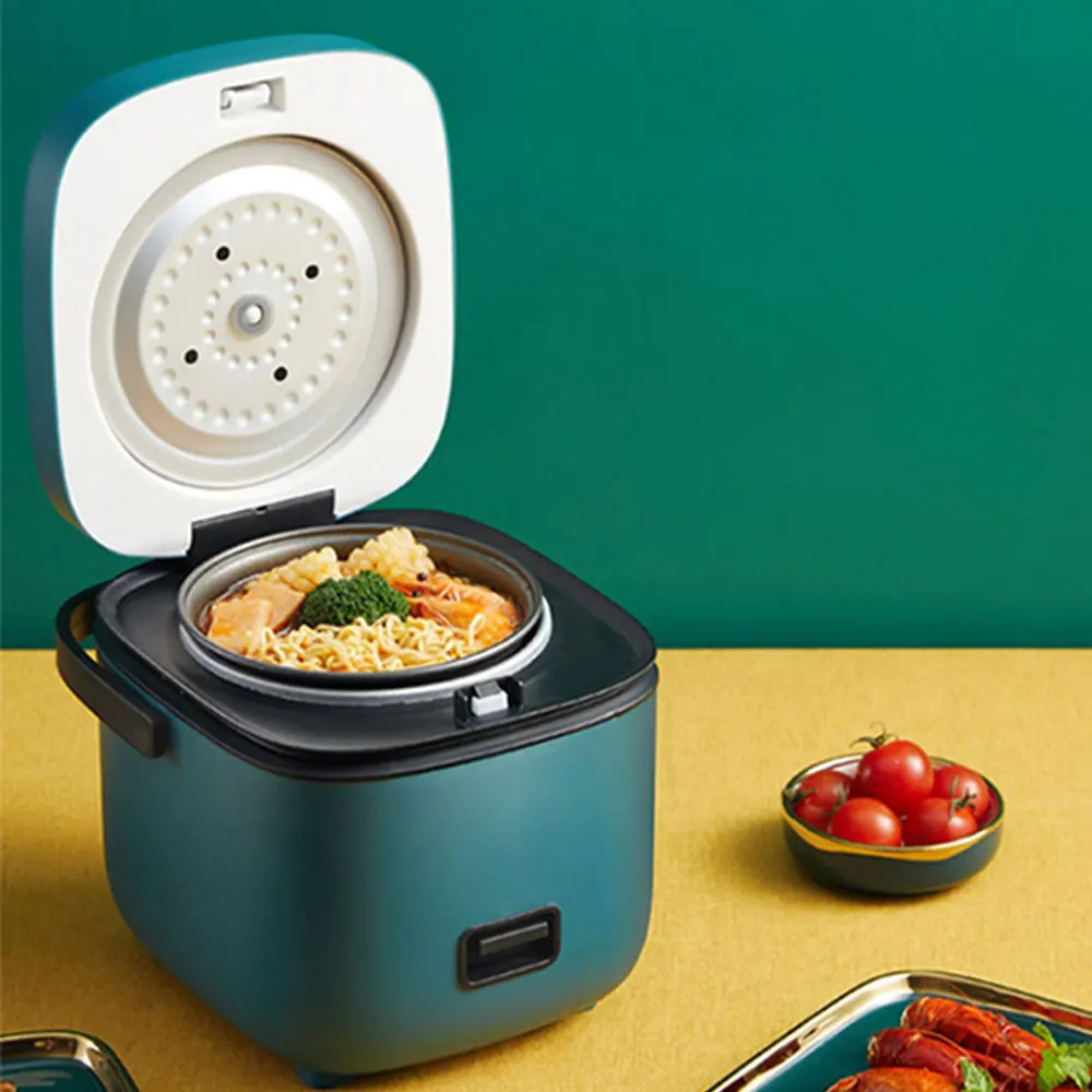 

1.2L Mini Rice Cooker With Steamer One Button Operation Electric Cooking Machine Non-stick Pan Pots Cooking Rice for Meat Soup