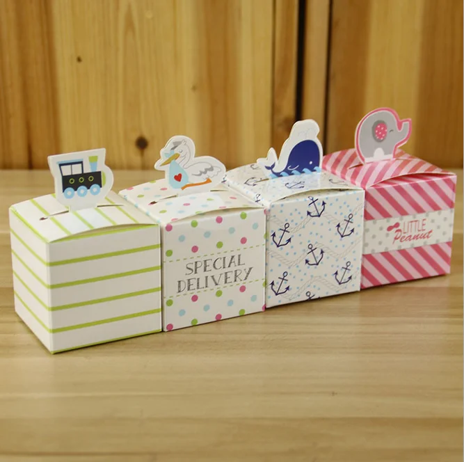 

200 X Milk Bottle / Train / Dolphin / Elephant Kids Birthday Party Gift Boxes Giveaways Box Baby Shower Candy Boxes