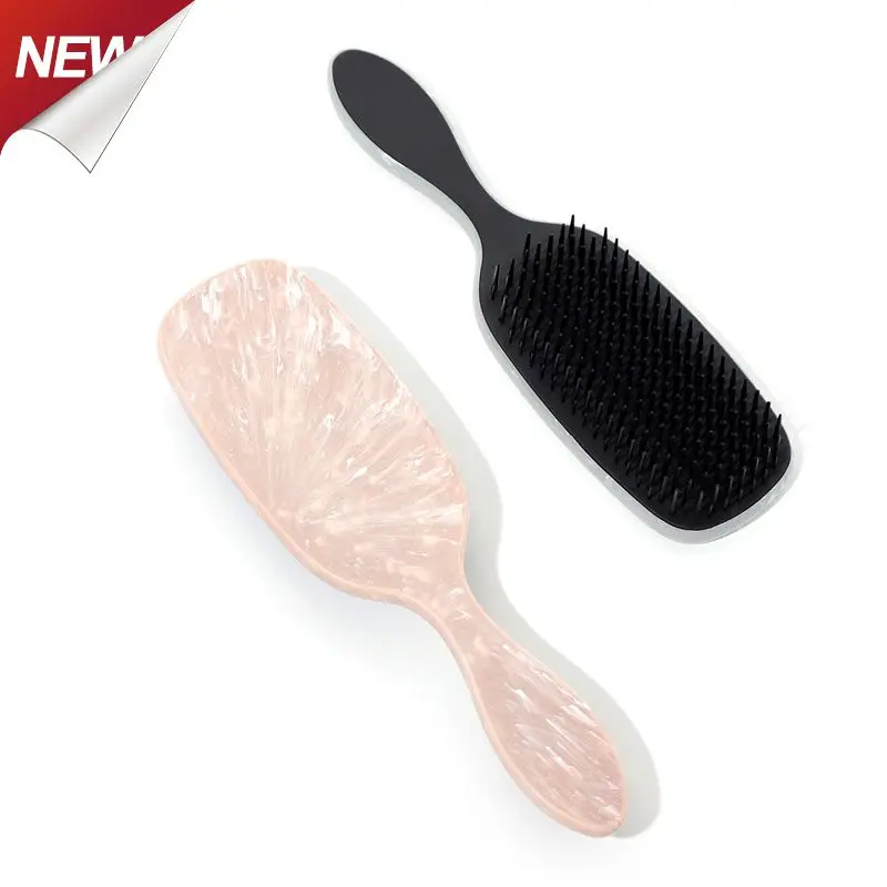 

Massage Comb Marble Handle Hair Comb Massage Scalp Smooth Hair Without Knotting Comb Hair Tools Ribs Comb Men Women Styling Tool